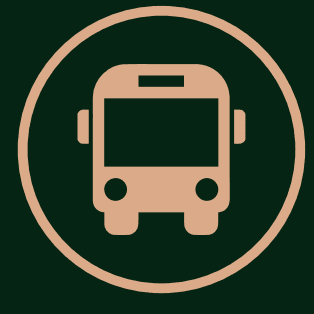 Park and ride bus illustration
